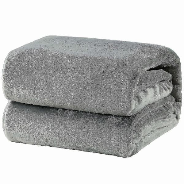 200*230cm Sort Rosa Grå Violett Fleece Tæppe Luksuriøst Varmt Hjem Sofa Sengeoverkast_a red
