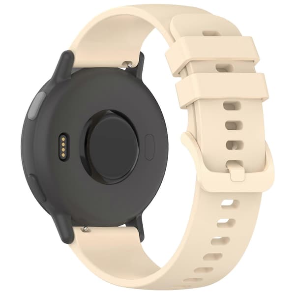 【BQ】For Garmin vivoactive 5 Silicone Strap 20mm Quick Release Replacement Band Light Yellow
