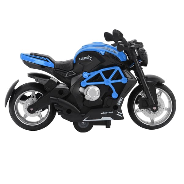 Alloy Motorcykel Model Høj Simulation Cool Lyd Lys Træk Tilbage Motorcykel Legetøj til Børn Blå