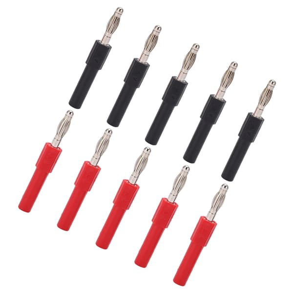 5 Sæt J.20012 Bananstikforbindelse 4 mm Han til 2 mm Hun Multimeter Bananstikforbindelsesadapter
