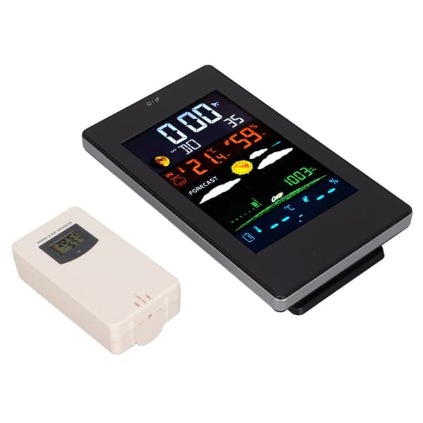 USB-driven väderstation med luftfuktighets- och temperaturövervakning samt prognosklockfunktion