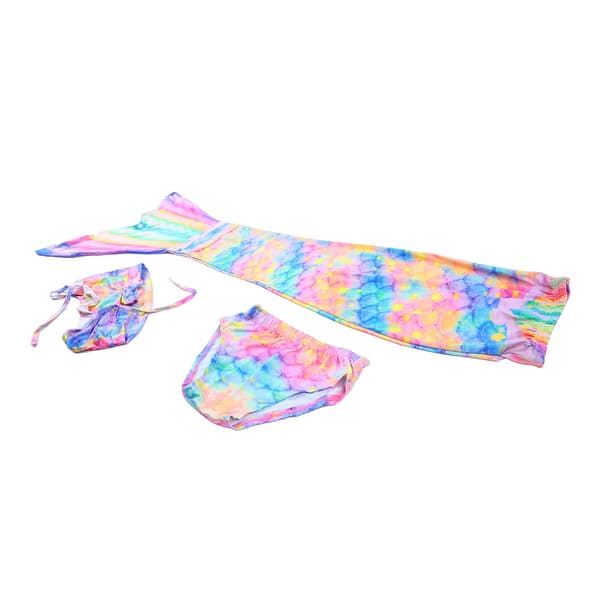 Flickor 3-delat Bikini Set Polyester Badkläder för Barn 140cm 55in