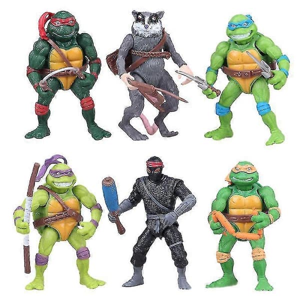 【BQ】st ninja turtles sæt actionfigur ninja turtles legetøjssæt plastik legetøjsfigur samling