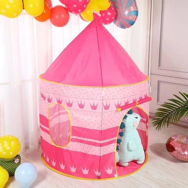 Børnetelt - VICMHUANG - Prinsessehus - 135 cm - Rosa - Til piger 5-12 år