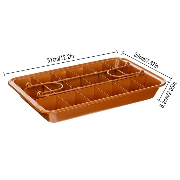 Brownie bageform non-stick bageform med indbygget rivejern metal bageredskab