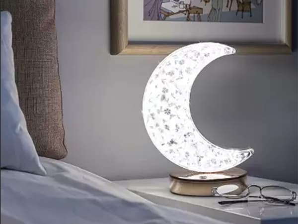 Bordslampa moon crystal led rgb usb 420