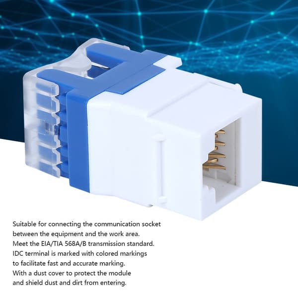 3 stk. RJ45-180° modul til Keystone Jack CAT5E UTP netværksinformationsstikadapter