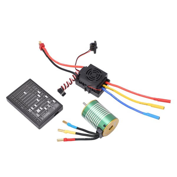 3650 4300KV Børsteløs Motor Kit 60A Børsteløs ESC Programmeringskort Combo til 1/10 RC Bil