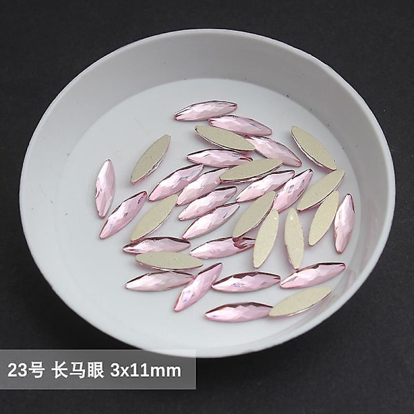 Engros lys pink multi stil flad ryg negl Rhinestone specialformede krystaller neglekunst sten 3d personlig dekoration 23-100pcs