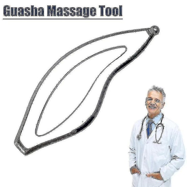 Rustfrit stål Gua Sha Board Manuel Muskler Massager Afslapning Blødt væv Fysioterapi Reducer