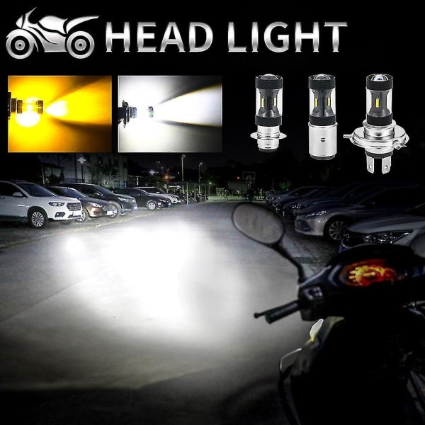 H4/p15d/ba20d Dimljus Kompatibel med Motorcykel Led-strålkastare Passerande ljus Led Driving Light Kompatibel med Motorcykel Elbilar Strandbilar Gold P15D-25-1