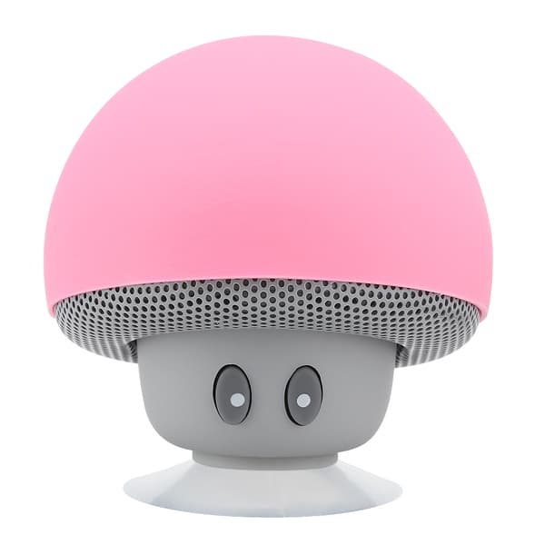 Mini trådløs Bluetooth bærbar sopphøyttaler med sugekopp (rosa)