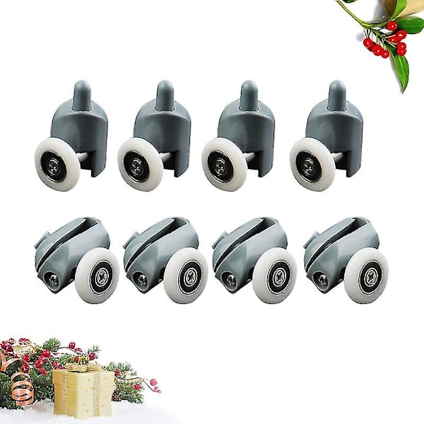 12st Ersättnings dörrar med en hjul 25 mm duschdörr Hjul Glidande hölje Rullar Hjul Remskivor - 6 övre hjul och 6 bottenhjul