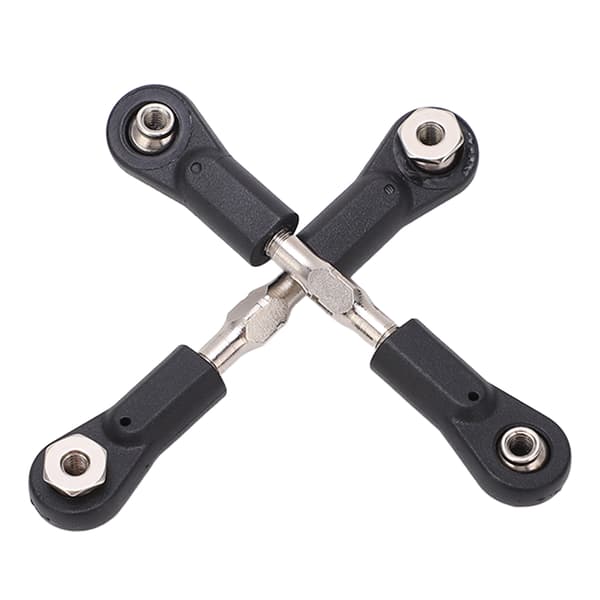 2 kpl RC Servo Link ohjaustanko 8020 musta ZD Racing 1 7 DBX07 EX 07