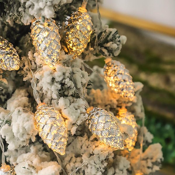 3m 20 LED Pine Cone Lampestreng Julescenedekorasjon Juletreanheng Fotorekvisitter