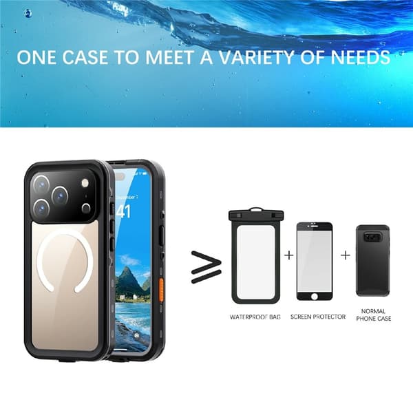 【BQ】[LLC]REDPEPPER iPhone 17 Pro-cover MagSafe Vandtæt IP68 Sort 116