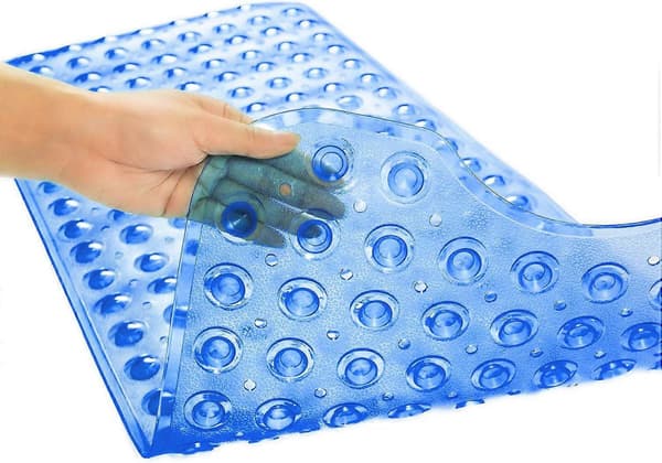 Badekarsemåtter til brusekar, ekstra lang skridsikker bademåtte, 39 x 16 tommer brusemåtte