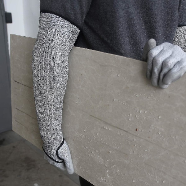 1 Pair Anti Cut Arm Sleeve Cut Resistant Arm Cover Heavy Duty Protective Sleeves Bite Proof Arm Guard Gray 45cm