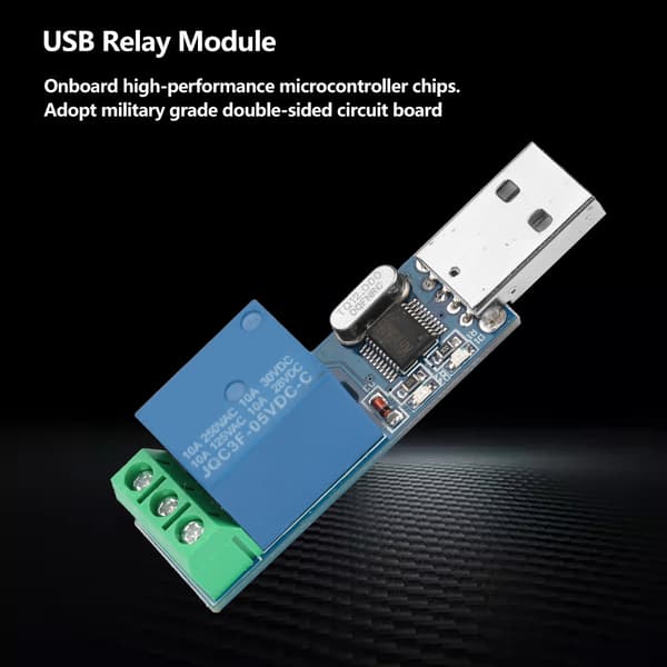 USB Relämodul MCU PC USB Smart Kontrollbrytare Jog Självlåsande
