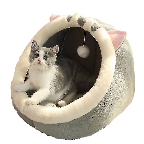 Cat Nest Bed Four Seasons Varm Mjuk Komfort Sova Liten Hund Katt Säng Mat Pink S