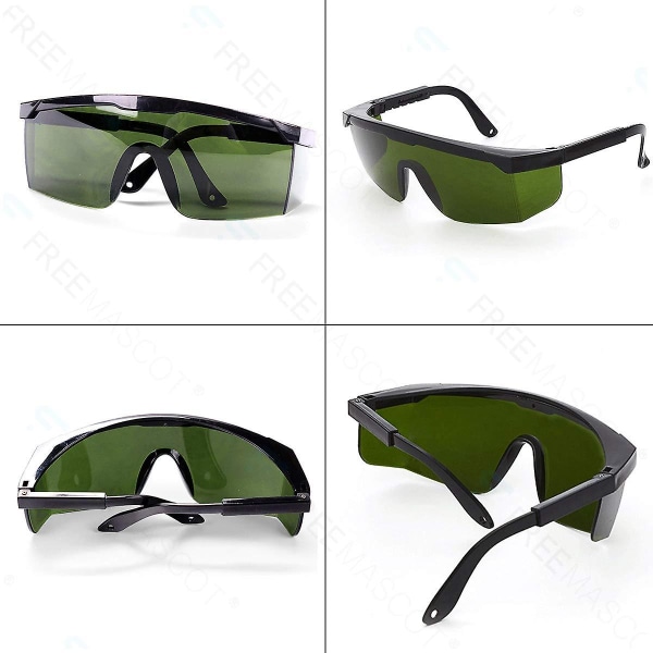 Laser sikkerhedsbriller til laser hårfjerning behandling og laser kosmetologi Operatør Øjenbeskyttelse med etui (mørkegrøn)