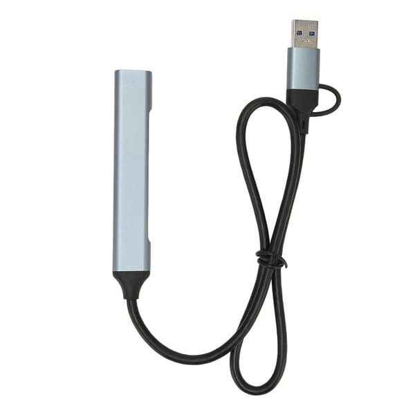 Type C Hub 4 porter Aluminiumlegering Plug and Play 19.7in Lang kabel USB 3.0 Dokkingstasjon for stasjonær PC bærbar PC