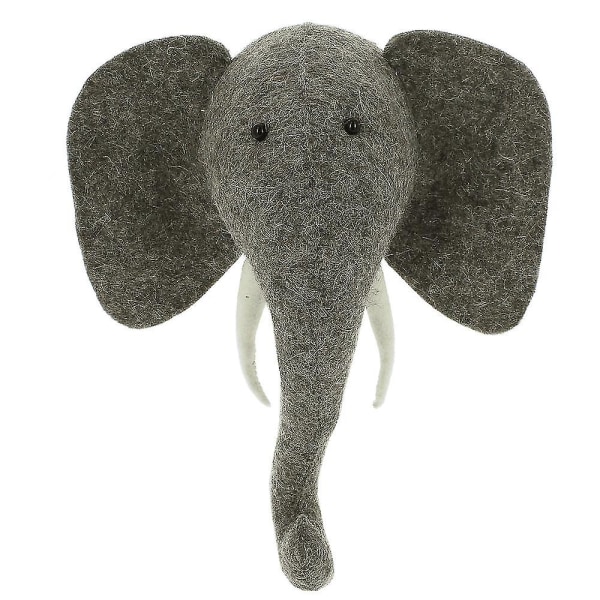 Fiona Walker England Elephant Mini Filt Djurhuvud, Väggmonterad