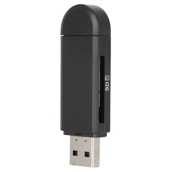 OTG/USB2.0 Kortlæser Multifunktionel Højhastigheds Kortlæser til Win XP/Win10/Win8/Win7 Sort