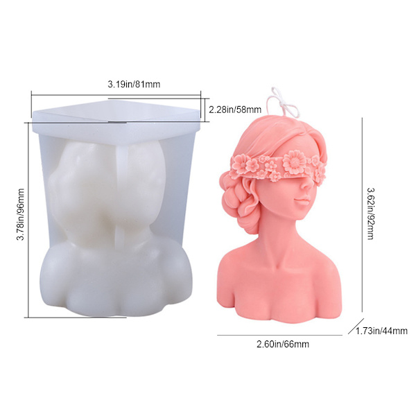 DIY 3D Dame Kropsform Silikone Lysform til Lysfremstilling