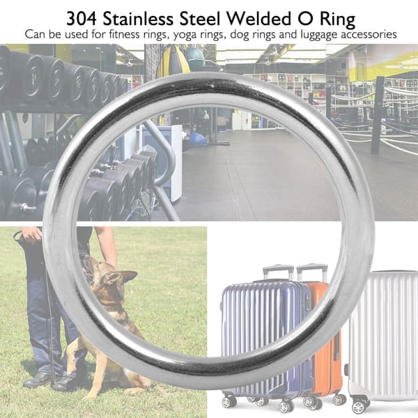 304 Rustfrit Stål Svejsede O-ringe 5mm Linjediameter 40mm Indvendig Diameter Dykkerudstyrs Tilbehør