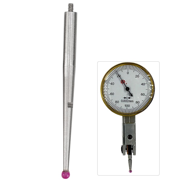 Wolframstål Ruby Hoved Svalehaler Skinnedial Indikator Nål M1.4 Indikator Probe #10