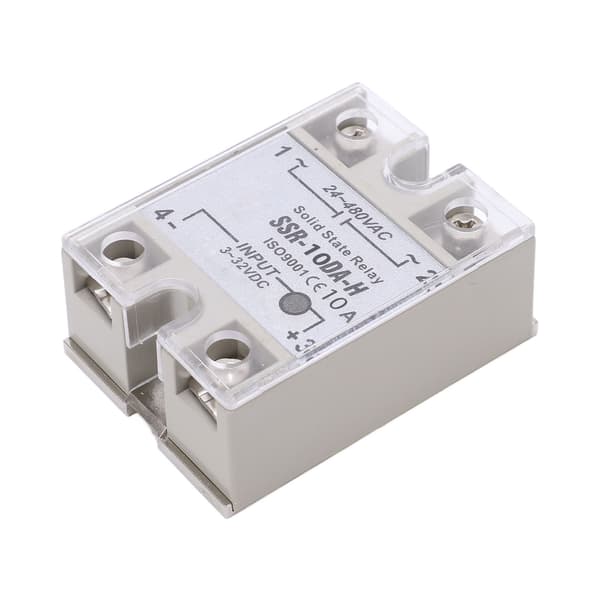 10A Enkeltfaset Solid State Relæ SSR Modul 3 32VDC 24 480VAC Kontrolsystem
