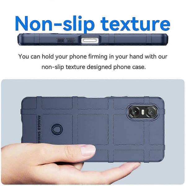 2025 Fullt Dekkende Støtsikkert TPU-Mobildeksel Blå Blue For Sony Xperia 10 VI