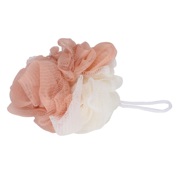 To-tonet delikat skummende net-loofah badebold