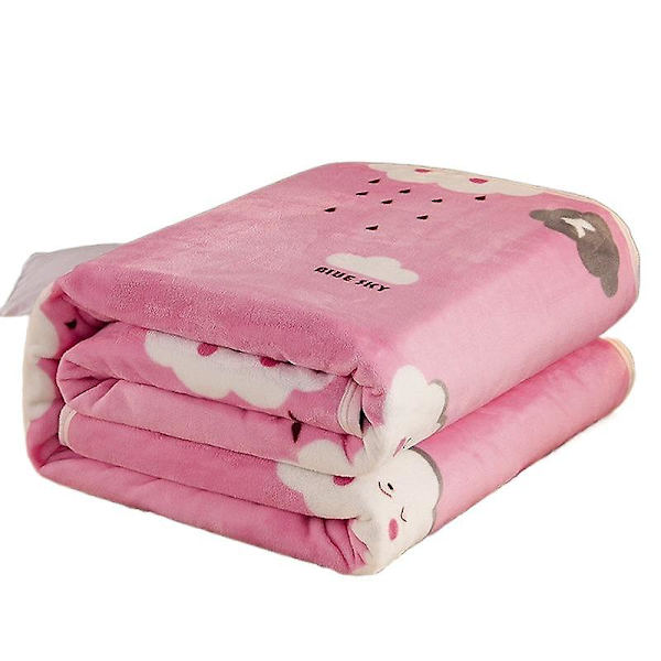 Coral Fleece Tæppe Flanell Gave Tæppe Nap Tæppe Vinterbetræk Tæppe Enkelt Dobbeltseng Lagen Dyne Meow meow 100*150cm