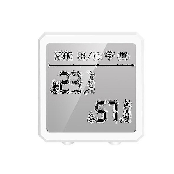 Smart Wifi Termometer Hygrometer Stemmestyring Trådløs Rumtemperatur Fugtsensor Batteri