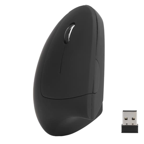 Venstrehåndsopladelig ergonomisk trådløs mus