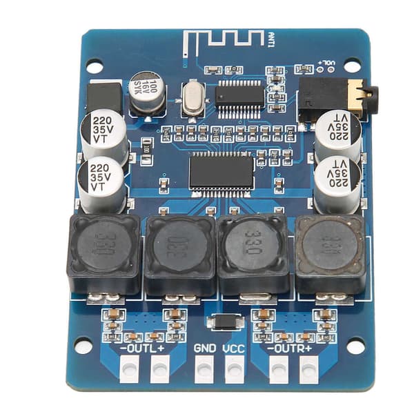 Digital Effektforstærker Board ABS 2 Kanal Lydforstærker Modul AUX Decoder Board 45W