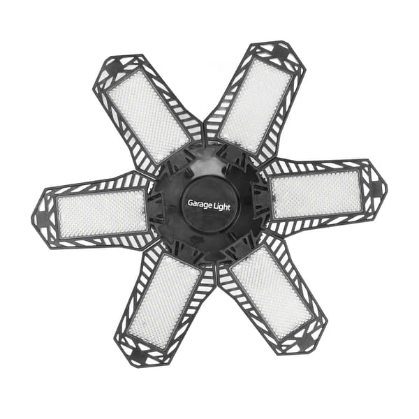 LED Garagelys 1800LM 24W 6 Blade Foldbart Varmeaflednings Lagerlys 85-265V