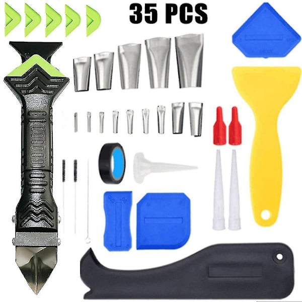 Caulk Tool Kit Silikonskrapa Tätningsmedel borttagning Tool Kit Caulk Finisher Slät borttagning av injekteringsbruk