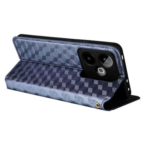 【BQ】For Realme GT 7 5G Case Wallet Diamond Embossed Leather Phone Case Blue