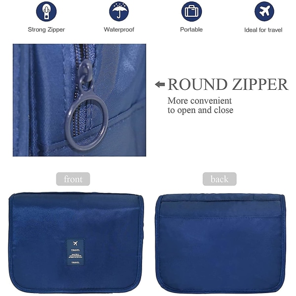 Men And Women Wash Bag, Cosmetic Waterproof Hanging Toiletries Bag