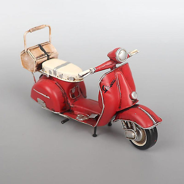 Vespa Scooter Model Vintage Simulering Motor Car Die-cast Statisk Model Gave Til Børn Fans Red