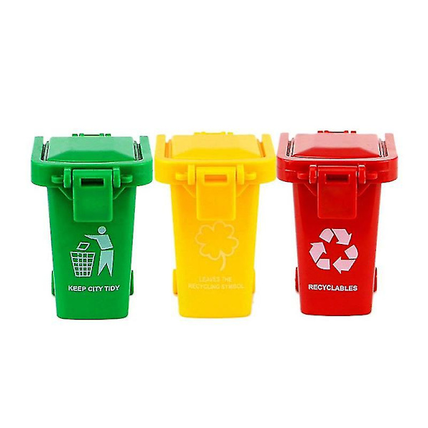 Hhcx-toy Vehicles Garbage Truck&#39;s Trash Cans, 3 Pack Toy Garbage Truck Replacement Parts, Simulated Trash Can