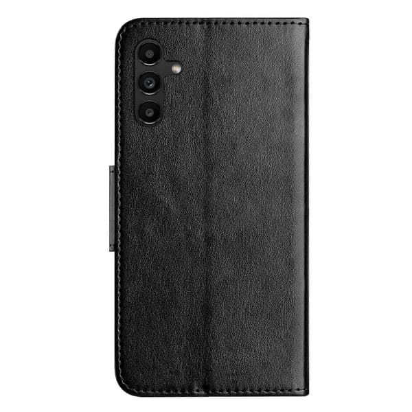 【BQ】Fjärilsblommamönster Flip Läder Telefonfodral Black For Samsung Galaxy A15