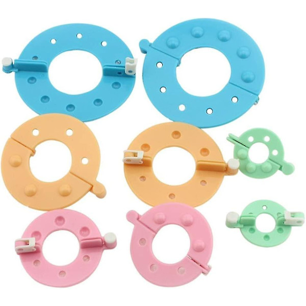 Essential Pom-pom Maker for Fluff Ball Weaver Nålstrikking gjør-det-selv-verktøy (8stk-4 størrelse)
