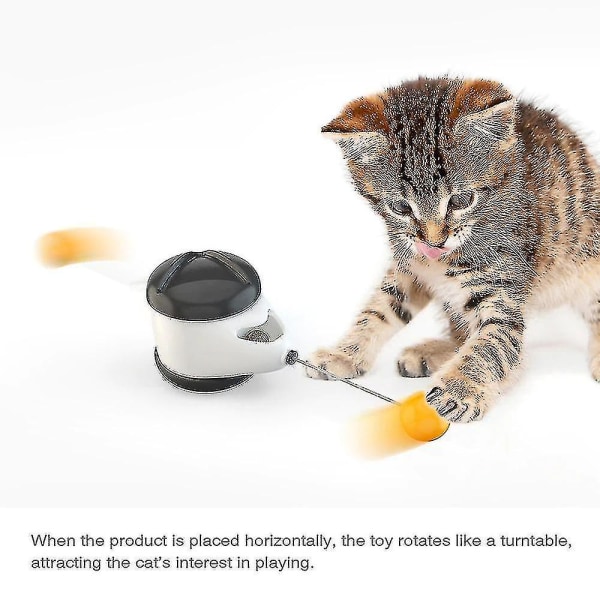 Hhcx-tumbler Swing Toys For Cats Kitten Interactive Balance Car Cat Chasing Toy With Catnip(black)