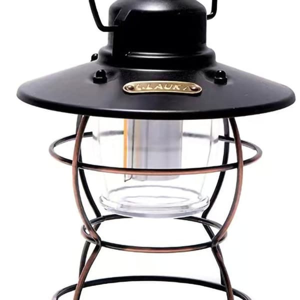 Campinglys Dæmpbar Multi-Modes Retro Bærbar Teltslampe til Fiskeri Vandreture Havegård Klassisk Sort