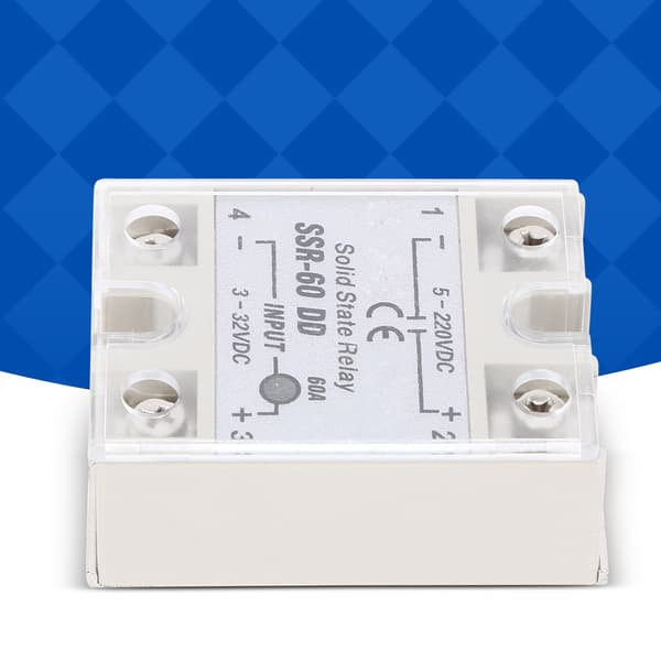 Solid State Relä DC SSR med Kontaktlös Brytare Högkvalitativ SSR60 DD 5-220VDC