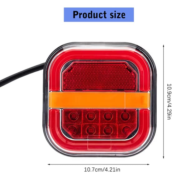 High-Intensity LED License Plate Light, Square Design for Commercial Trucks and Trailers